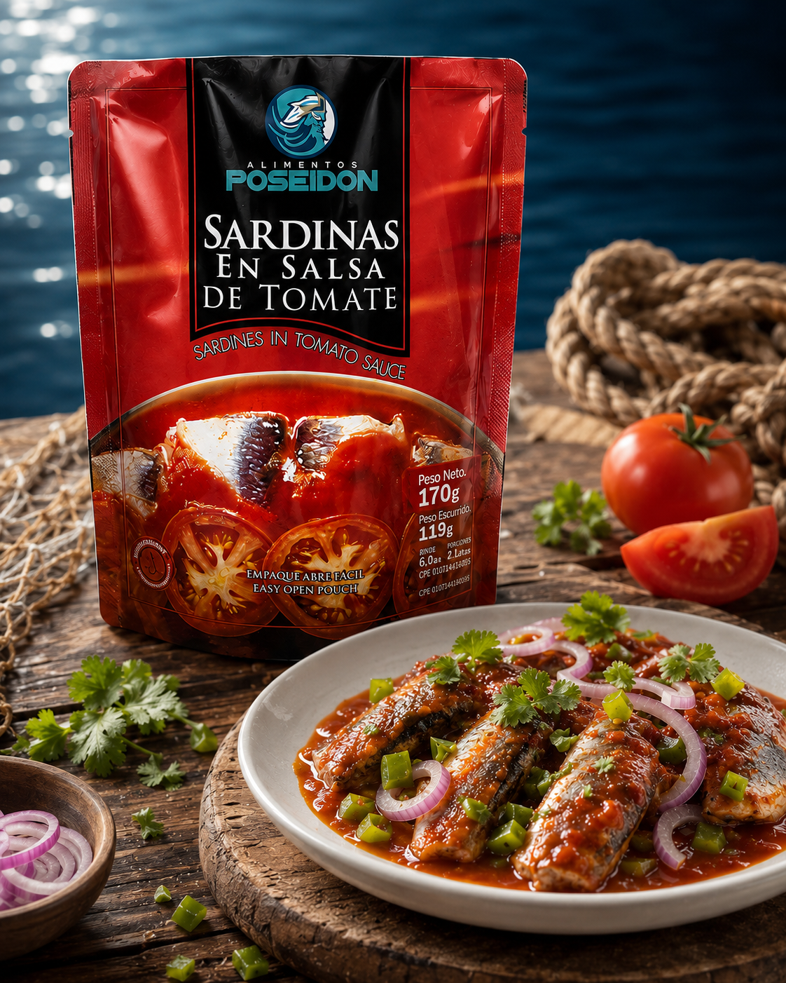 Sardinas en salsa de tomate Alimentos Poseidón